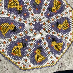 Hand beaded Easter mat